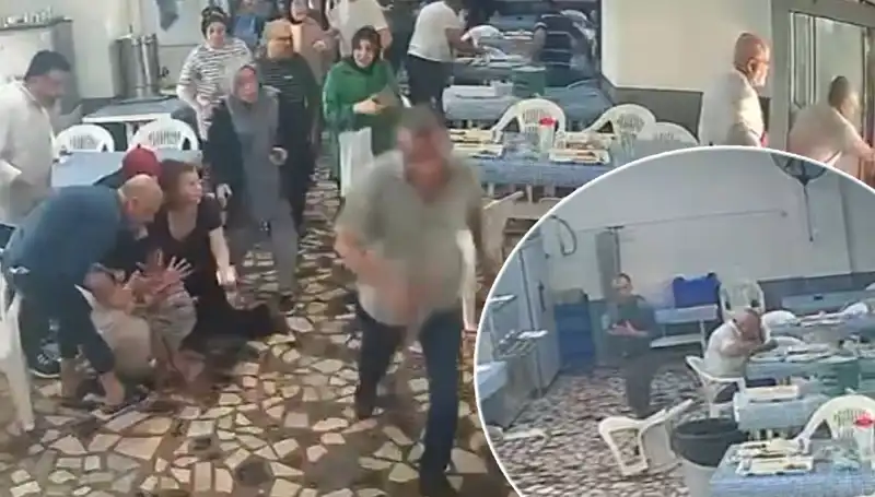 Yemekhanede Dehşet Anları: Deprem Sırasında Yemeğini Bırakmayan Öğrenci